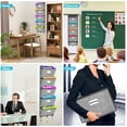 thumbnail image 7 of Over the Door Wall File Organizer, Hanging File Folders Organizer with 5 Large Pockets for Office and Back to School Supplies, Papers, Charts, Mails, Magazine Storage and Organization, 7 of 7