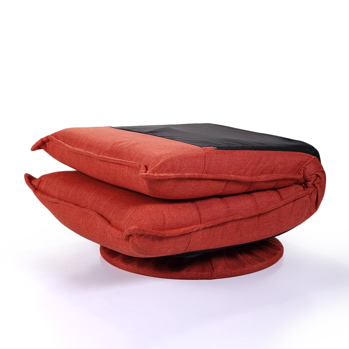 Lowestbest Adjustable 5-Position Floor Chair, Folded 360 Rotation Swivel Recliner Chair Sofa Couch Beds, Red Lowestbest Adjustable 5-Position Floor Chair, Folded 360 Rotation Swivel Recliner Chair Sofa Couch Beds, Red