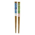 thumbnail image 2 of Reusable Bamboo Colorful Cherry Blossoms Set of 5 Ridged Ends Chopsticks Pairs, 2 of 4