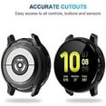 thumbnail image 3 of PINHEN 2Pack Compatible with Galaxy Watch Active 2 Screen Protector Case 40mm 44mm, Bumper Full Around Cover for Samsung Galaxy Watch Active2 40mm 44mm, 3 of 7