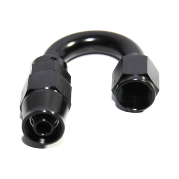 BLACK AN6 6AN AN-6 180 Degree Swivel Reusable PTFE Hose End Fitting Adapter BLACK AN6 6AN AN-6 180 Degree Swivel Reusable PTFE Hose End Fitting Adapter