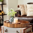 thumbnail image 5 of Heavy Duty Round Serving Decorative Tray w/Lovely Cloud Handles, 20" Extra Large Wood Decor Trays for Big Ottoman Coffee Table, Giant Table Centerpieces Decoration Organizer Huge Holiday Display Tray, 5 of 8