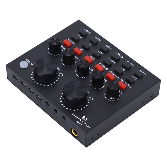 Consola de Mezcla de Audio, MaSestra de Salida de 48 KHz Aleación de Aluminio de Batidora de Audio de Doble Canal para Cantar