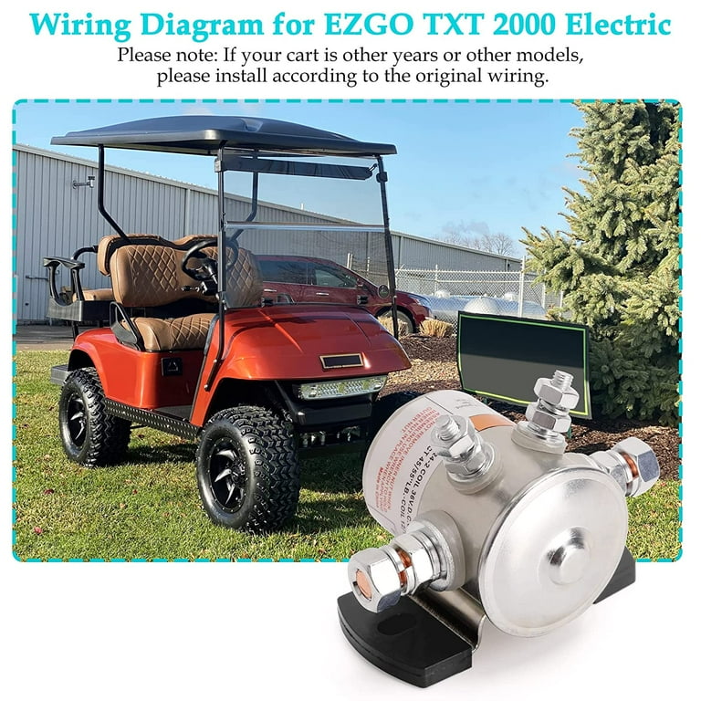 10L0L 36 Volt Starter Solenoid for EZGO Golf Cart, 70 Series