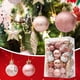 thumbnail image 4 of Bolas de adornos navideños con lazo para colgar perfectas para fiestas(oro rosa 29 piezas), 4 of 7
