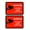 Red, variant on Mandala Crafts 24 Hour Video Surveillance Sign, Security Camera Sign, Rectangular Aluminum Warning Sign for Outdoors, Homes, Businesses, CCTV Recording 4-Pack Blue