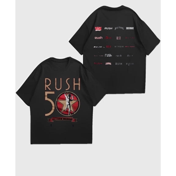 Rush R50 Tour T-Shirt, Vintage Rock Band Fan Apparel, Gift For Fan