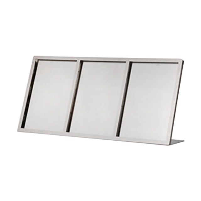 DYNWAVECA Table Sign Stand, Menu Display Stand,Standing Metal Stainless Steel L Shape Sign Holder Menu Card Holder for Restaurant Store 470x62x221mm