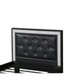 thumbnail image 2 of Polyurethane Twin Size Bed In High Headboard In Black, 2 of 2