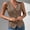 Coffee, variant on Women Solid Color V Neck Sleeveless Suit Vest, Button Front Casual Waistcoat Fashion Layering Outerwear for Spring Summer Autumn Daily Wear Yellow