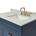 thumbnail image 3 of Ariel Hamlet 37 In. Right Offset Rectangle Sink Vanity With 0.75 In. Carrara White Countertop In Midnight Blue, 3 of 11