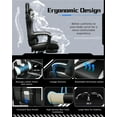 thumbnail image 4 of Yaheetech High Back Ergonomic Gaming Chair with Slide Out Footrest, Black/White, 4 of 8
