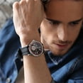 thumbnail image 4 of JUVET Mens Automatic Watch Fashion Skeleton Mechanical Watch Waterproof Watch for Men JV7011A1, 4 of 5