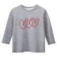 thumbnail image 3 of Hienoo Little Girls Valentine's Day Tee Shirt Heart Printed 3/4 Sleeve Casual T-Shirt Top, 3 of 3