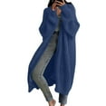 thumbnail image 4 of Fgvctg Long Oversized Cardigans for Women Long Sleeve Open Front Cable Knited Cardigans Sweaters Chunky Lightweight Sweater Coat with Pockets Navy XL, 4 of 4