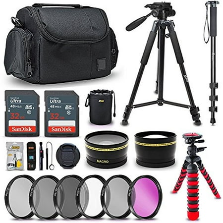 Ultimate 52MM Accessory Bundle Kit for Nikon D500 D750 D850 D3100 D3200 D3300 D5000 D5100 D5200 D5300 D5500 D7000 D7100 D7200 D7500 D800 D810 D610 DSLR Cameras, Top Photography Accessories for