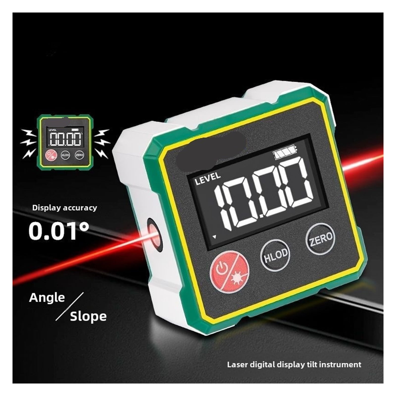 High Precision Digital Inclinometer Box Electronic Level Tool Laser Ruler Dual Axis Angle ,Water-Proof & Dust Resistant