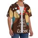 thumbnail image 2 of Fotbe Rooster And Chicken Camisa Estampada de Manga Corta para Hombre, Casual de Verano, Estilo Playero, Sin Arrugas-Medium, 2 of 5