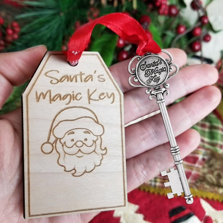 FUYUYU Santa's Key For House With No Chimney Ornament Santa Key