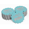 thumbnail image 2 of Inkdotpot 100 Pack Real Rose Gold Foil Paper Tags Ready To Pop Baby Shower Favor Hang Tags, 2 of 7