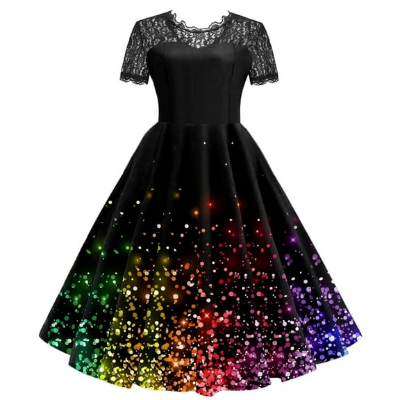 Women Dresses ,Ladies Sleeveless Vintage 1950s Dresses Elegant Housewife Evening Party Prom Dress Retro Swing Work Office Dress Plus Size A Line Flared Swing Wedding Guest Dress