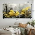 thumbnail image 4 of Designart "Dreamy Ferns in Yellow and Grey Tones II" Floral Metal Art Print Set, 4 of 5