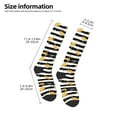 thumbnail image 2 of Rateoe Gold Flamingo Pattern Women’s Knee High Crew Socks,Trouser Socks Comfortable, Breathable, Moisture-Wicking and Soft, 2 of 6