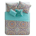 thumbnail image 4 of VCNY Home Yara 4-Piece Aqua Medallion Reversible Quilt Set, Twin/Twin XL, Adult, Unisex, 4 of 9