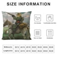 thumbnail image 5 of Orinice Throw Pillow Cover The Cat Cowboy with a Rifle Rides a Horse Decorative Pillow Case Home Decor Square White, 5 of 5