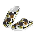 thumbnail image 2 of Haiem Black Cow Sunflowers Print Women's Fuzzy Memory Foam House Slipper Cozy Home Footwear Non-slip Winter Slippers-37/38, 2 of 7