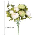 thumbnail image 2 of Ramo de peonía artificial de 13 cabezas simulación floral decoración del banquete de boda flor falsa, verde otoño Speravity HA8918-04B, 2 of 6