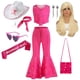thumbnail image 2 of Disfraz de Barbi de Halloween para niñas, conjunto de ropa Punk de calle Rosa sin mangas con lazo para fiesta, vestido Vintage a cuadros, nuevas películas, 2 of 5