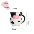 thumbnail image 2 of Ywbawe 20 Ounce Ceramic Cow Shaped Mug Large Capacity Coffee Cup for Kitchen Home Office Use 1 Count, 2 of 14