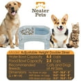 thumbnail image 3 of Neater Pet Brands Raised Neater Slow Feeder Double Diner - Elevated & Adjustable Feeding Height - Improves Digestion, Stops Obesity, and Slows Down Eating, Vanilla Bean, 3 of 11