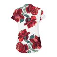 thumbnail image 4 of QIJUNTUO Short Sleeve Shirts for Somen Womens Fashion T Shirts Short Sleeve Casual V Neck Summer Tops Cute Loose Fit Blouses Graphic Tees Features:, 4 of 5