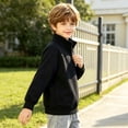thumbnail image 6 of Enjoytime Quarter Zip Boys Sweatshirts Long Sleeve Pullover Top Kids Casual Fleece Fall Fashion Clothing 3-15Years, 6 of 7