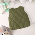 thumbnail image 4 of LRen Boys Down Vest Winter Warm Lined Sleeveless Jacket Insulated Padded Outerwear For Youth And Kids,Army Green,3-4 Years, 4 of 4