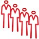 thumbnail image 1 of Letreros WC Área de Hombres MenWC01Red 4 Pzs 2.5x9.5x0.5cm Red Plástico., 1 of 1
