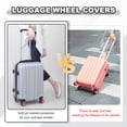thumbnail image 4 of Uxcell Luggage Wheel Protection Cover, Wear Resistant Anti Noise Silicone Suitcase Protective Covers, 8Pcs &Deep Blue &Wavy Pattern-Fitting for 2.2-2.6" Spinner Wheel Suitcases Travel, 4 of 6
