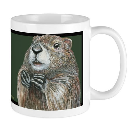 

CafePress - Emerging Groundhog Mug Mugs - Ceramic Coffee Tea Novelty Mug Cup 11 oz