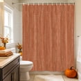 thumbnail image 2 of Solid Color Shower Curtain, Waterproof Shower Curtains for Bathroom, Modern Minimalist Linen Texture Burnt Orange Washable Fabric Bathtub Curtain Set Bath Decor with 12 Hooks 72"x78", 2 of 8
