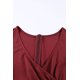 thumbnail image 4 of ABPHQTO Vestido a media pierna con cuello en V y mangas con volantes rojos para mujer, 4 of 5