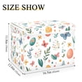 thumbnail image 5 of Yayeee Collapsible Cube Storage Bin with Lid Fabric Closet Decorative Basket with Handles, Red Easter Eggs, 5 of 7