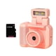 thumbnail image 1 of Cámara Mini SLR Cmos de 128 GB con Luz de Flash y Base de Carga, Grabadora de Video Portátil DV 1080P con Pantalla LCD Rosa, 1 of 5
