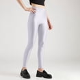 thumbnail image 4 of Warop Women's Sheer Glossy Stretch Milk Silk Leggings, High-Shine Elastic Base Pants for Yoga, Dance, and Daily Wear, 4 of 6