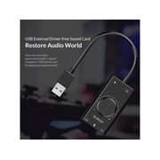 Orico USB Sound Card USB Audio Splitter External Sound Card with Volume Control USB to 3.5mm Jack Audio Adapter for Pc, Laptop, Desktop, Headset, Switch and More, Plug & Play No Drivers Needed