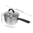 thumbnail image 2 of OULII 1Pc Stainless Steel Small Milk Pot Soup Pan Thickened Cooking Pot with Glass Lid Silver, 2 of 8