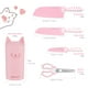 thumbnail image 2 of Juego de Cuchillos de Cocina Hecef con Bloque Rosa 5 Piezas, 2 of 8