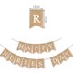 thumbnail image 2 of KAKOWELY Guirnalda con impresión de letras, suministros para fiestas, banderines decorativos de lino con forma de cola de golondrina, bandera retro, 2 of 5
