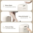 thumbnail image 5 of Automatic Adsorption Metal Trash Can for Bathroom, Touchless Garbage Bin with Lid, 4.8 Gallon Slim Trash Can for Office and Bedroom, Kitchen Electric Motion Sensor Waste Basket, Cream White, 5 of 8